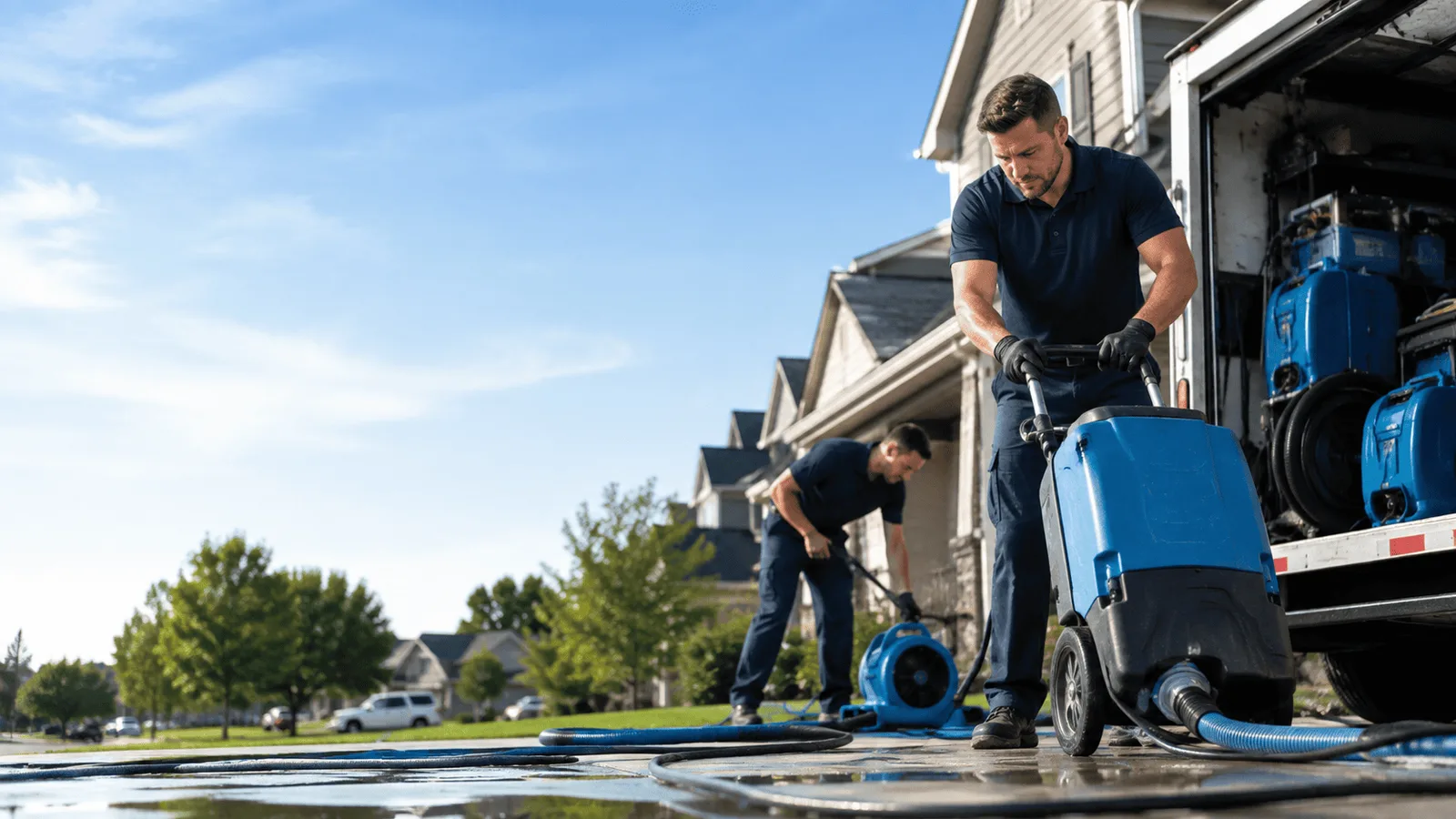 Dehumidification being performed in Mokelumne Hill, CA